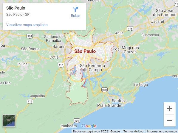 mapa sao paulo